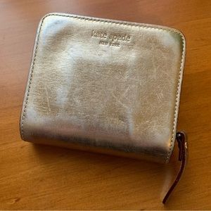 Kate Spade Vintage 2000s Square Gold Wallet